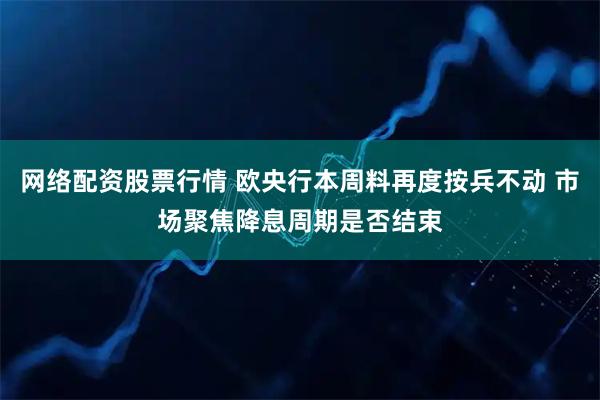 网络配资股票行情 欧央行本周料再度按兵不动 市场聚焦降息周期是否结束